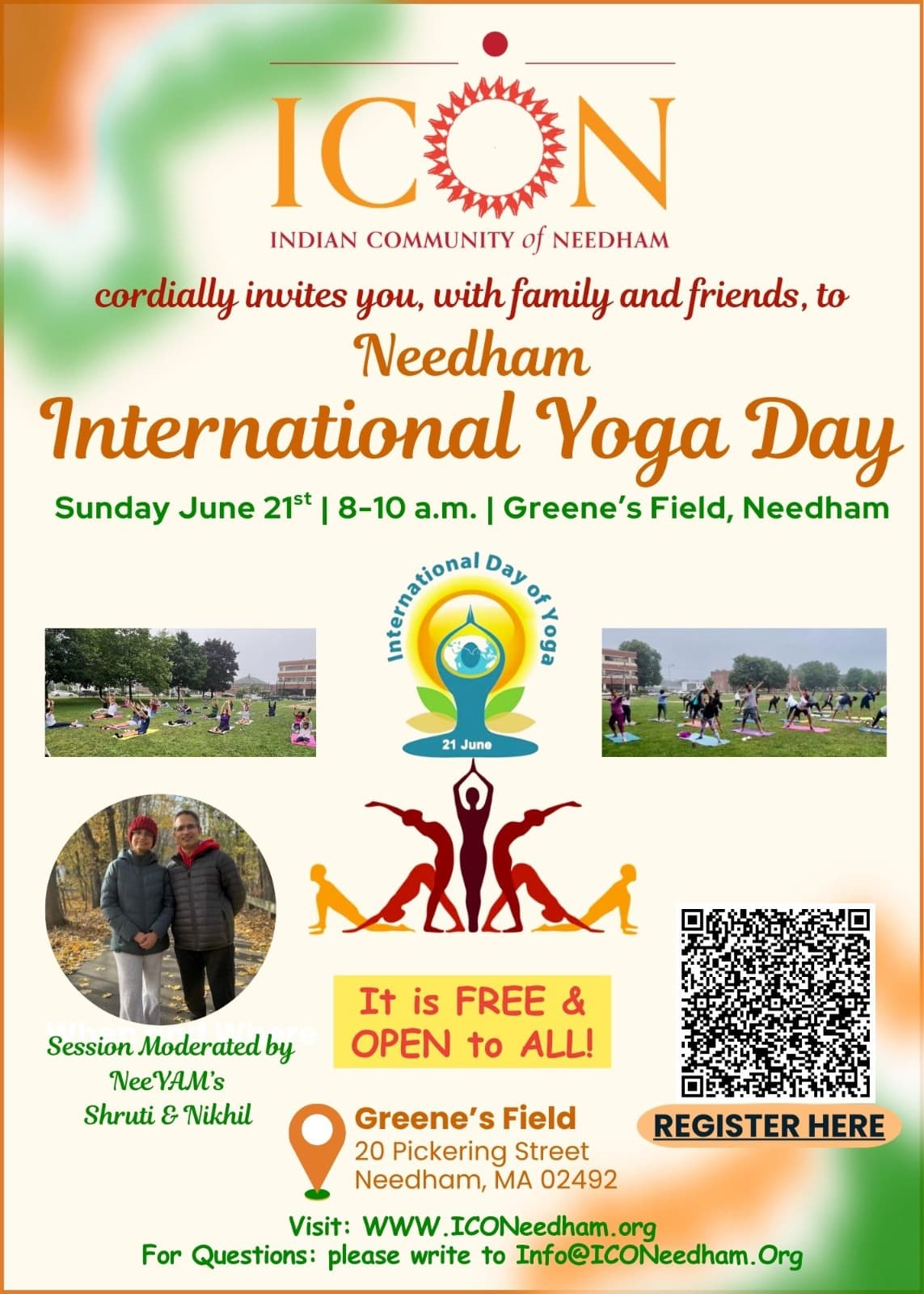 Needham International Yoga Day community photo